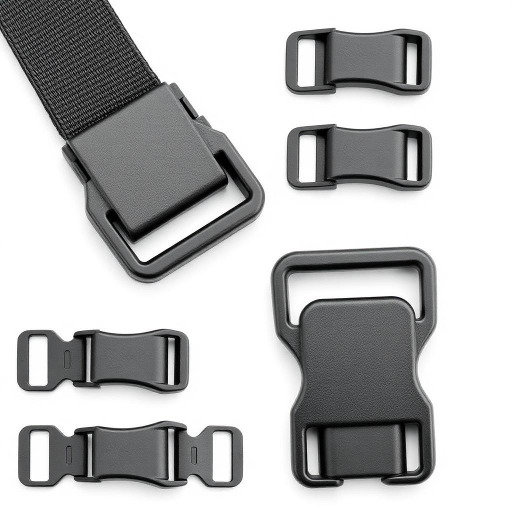 SGH Pro Heavy Duty Dual Adjustable Quick Side-Release Buckles — 2" Webbing, 4 Pack (No-Sew Boat Cover / Strap Replacement)